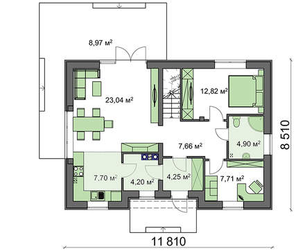 Galería de visualizaciones - Proyecto de casa clásica de bajo consumo con ático