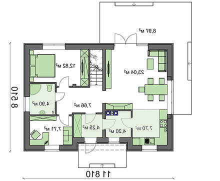 Galería de visualizaciones - Proyecto de casa clásica de bajo consumo con ático