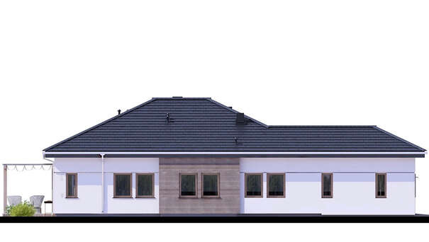 Visualization gallery - The project of a one-story house with artificial stone decor