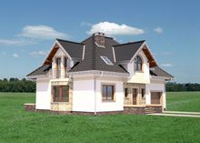 Galería de visualizaciones - Proyecto de elegante mansión con superficie habitable de 180 m²