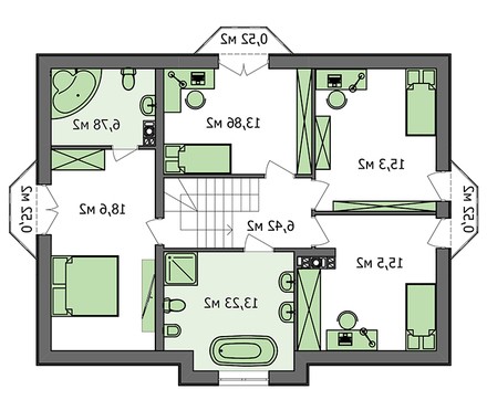 Galería de visualizaciones - Proyecto de elegante mansión con superficie habitable de 180 m²