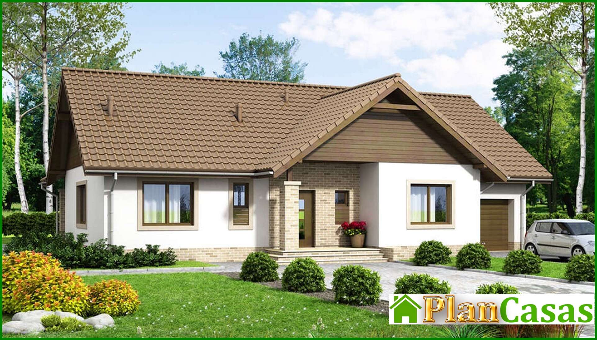 Visualization gallery - Three-bedroom one-story house project