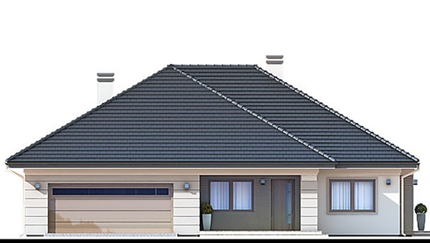 Visualization gallery - One-storey house with an open spacious terrace