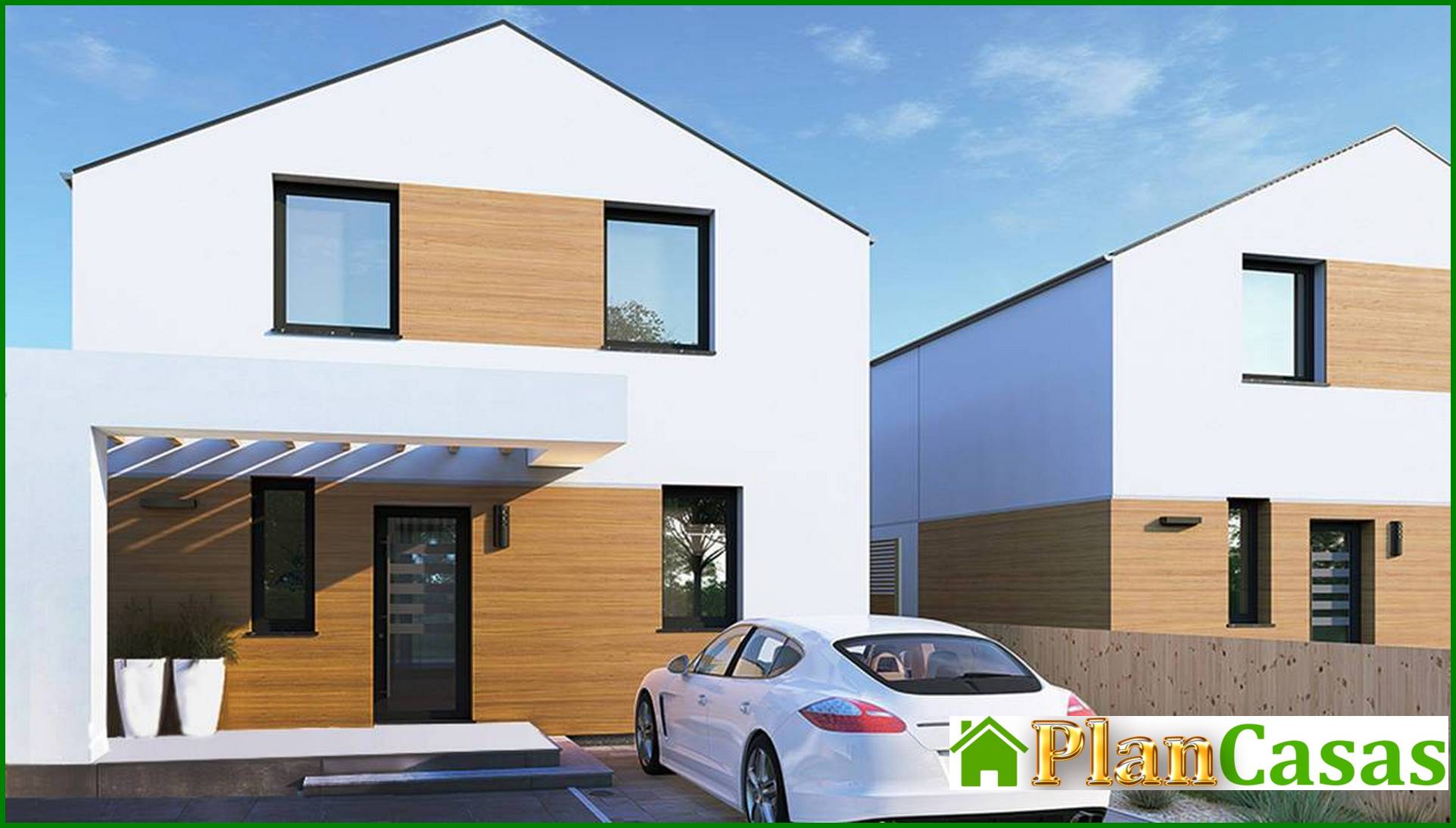 Galería de visualizaciones - Casa rural moderna de dos plantas con tres dormitorios