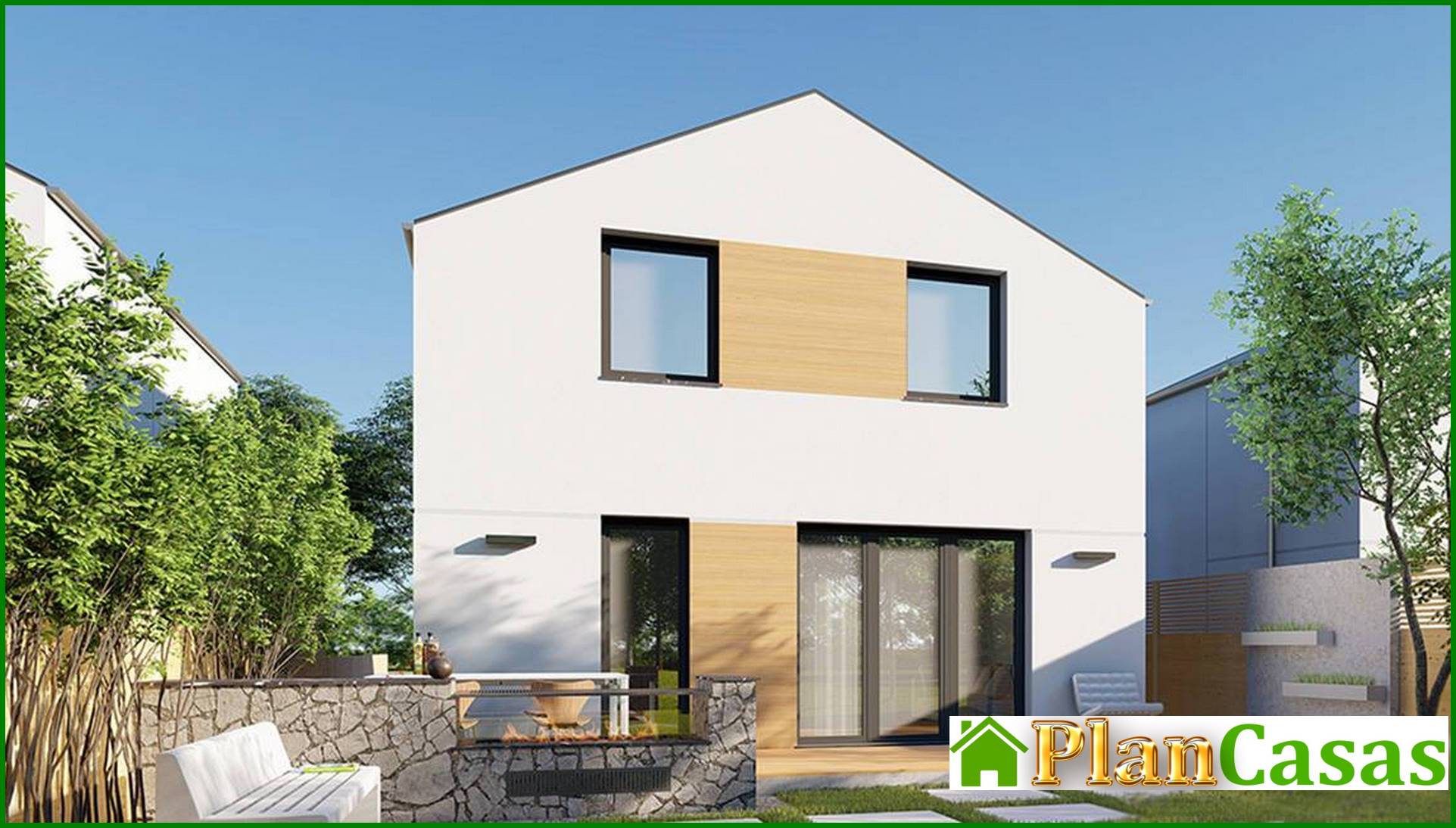 Galería de visualizaciones - Casa rural moderna de dos plantas con tres dormitorios