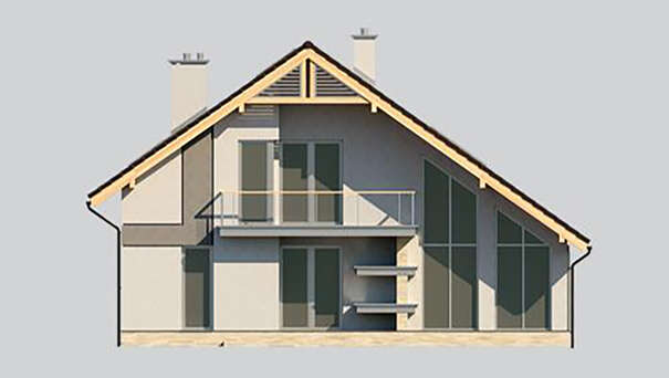 Visualization gallery - The project of a two-story cottage with a second light