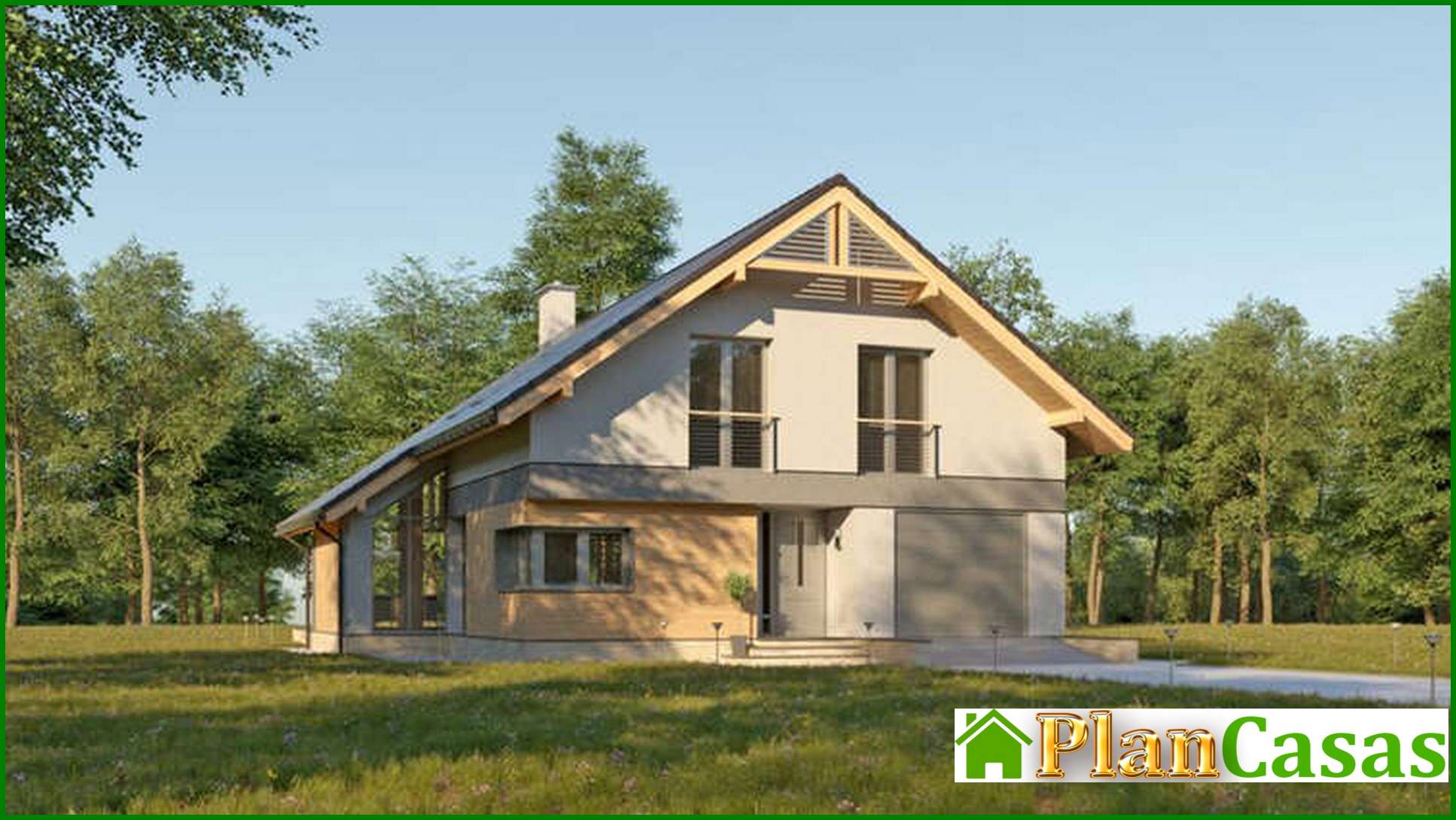 Visualization gallery - The project of a two-story cottage with a second light