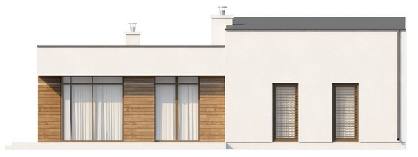 Visualization gallery - Design of a modern cottage with a glazed living room