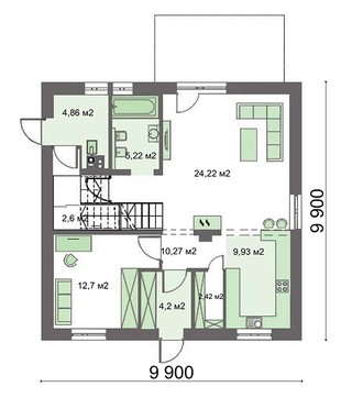Visualization gallery - Modern apartment building with an office on the ground floor