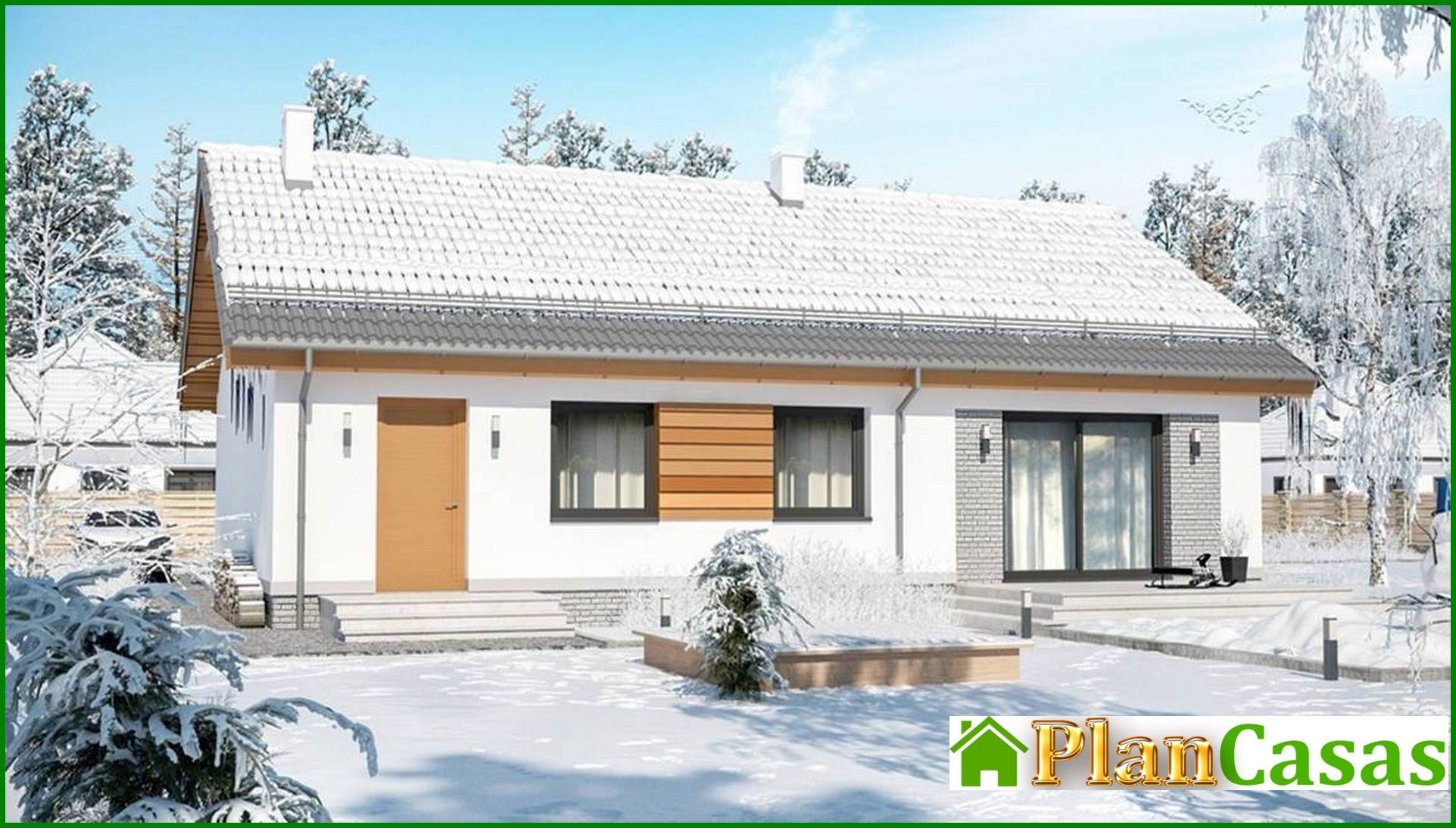 Visualization gallery - One-storey house with a living area of 100 squares