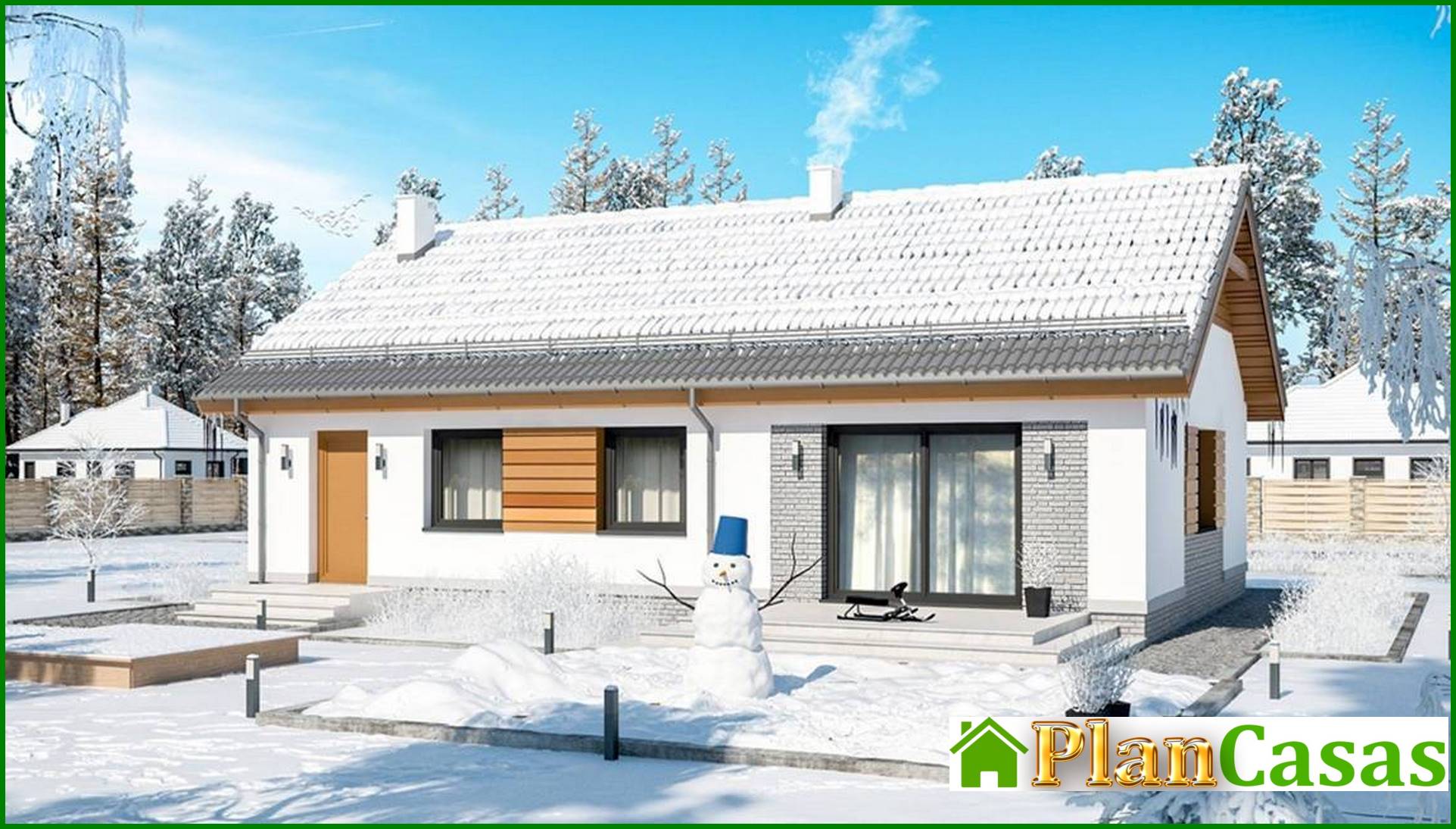 Visualization gallery - One-storey house with a living area of 100 squares