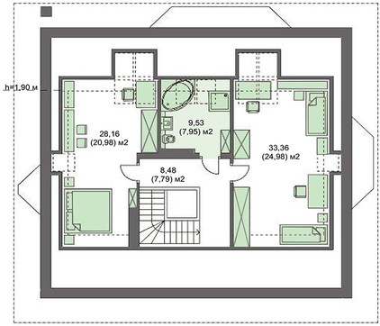 Galería de visualizaciones - Hermoso edificio de apartamentos en tonos chocolate