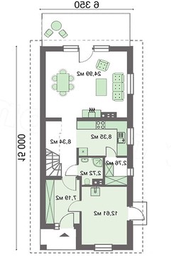 Galería de visualizaciones - Casa de dos plantas con balcones para un terreno estrecho