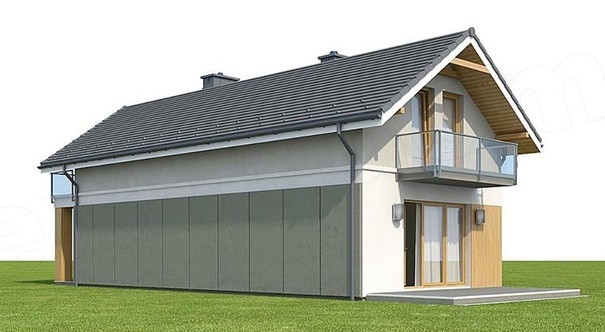 Galería de visualizaciones - Casa de dos plantas con balcones para un terreno estrecho