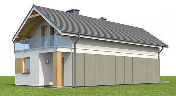 Galería de visualizaciones - Casa de dos plantas con balcones para un terreno estrecho