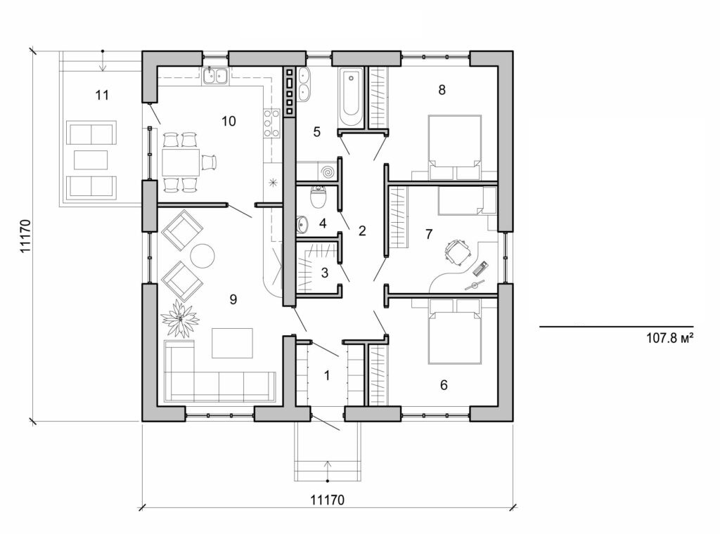 Galería de visualizaciones - Casa pequeña