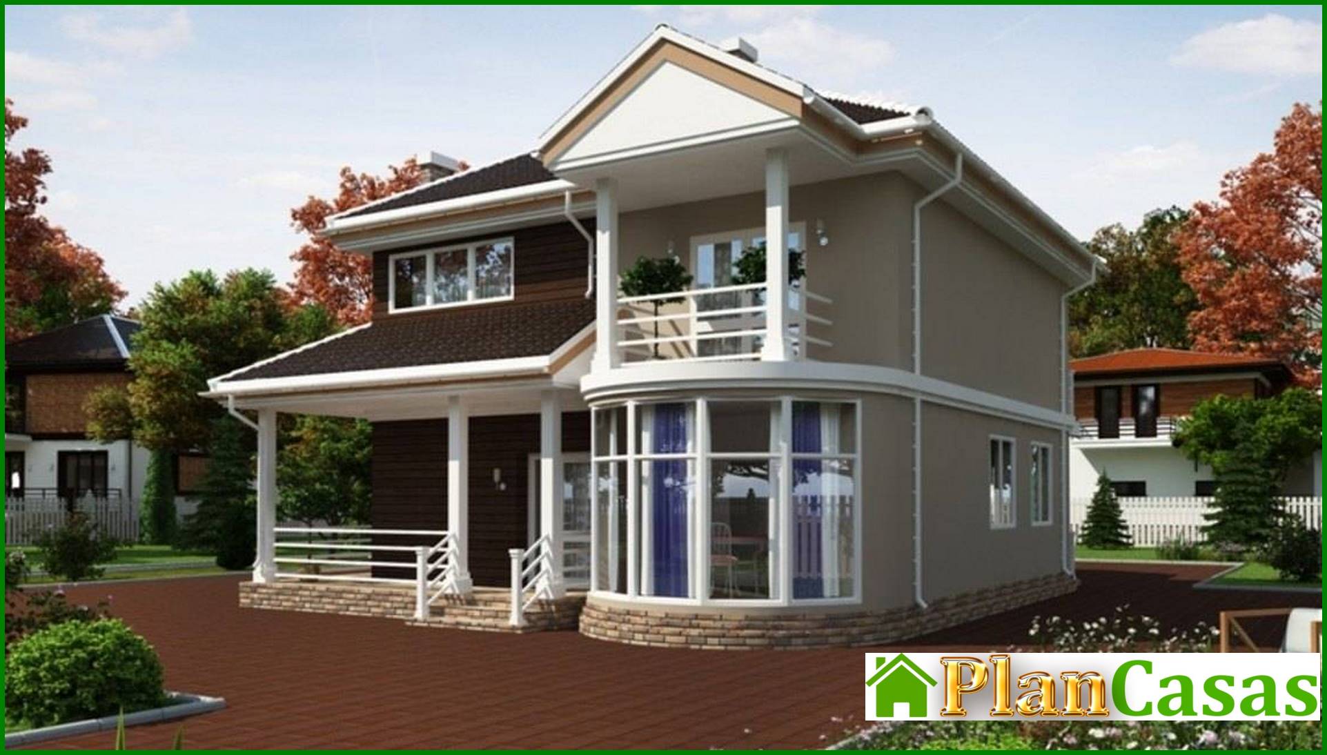 Elegante e inusual mansión de dos plantas