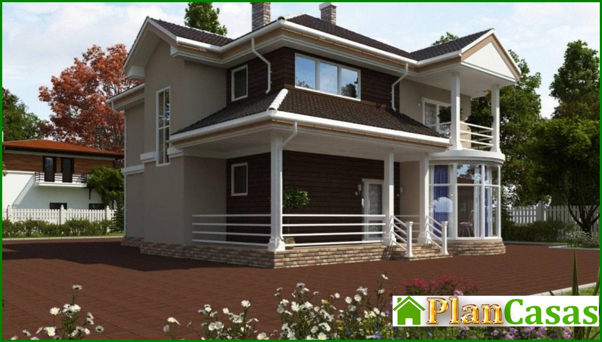 Galería de visualizaciones - Elegante e inusual mansión de dos plantas