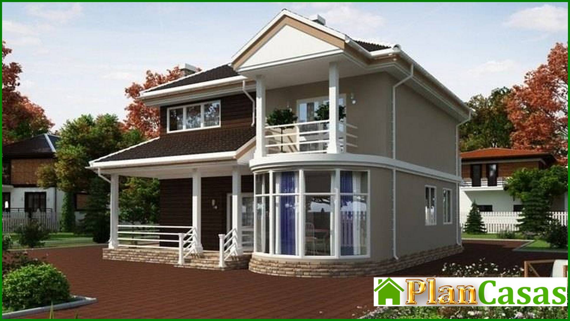 Galería de visualizaciones - Elegante e inusual mansión de dos plantas