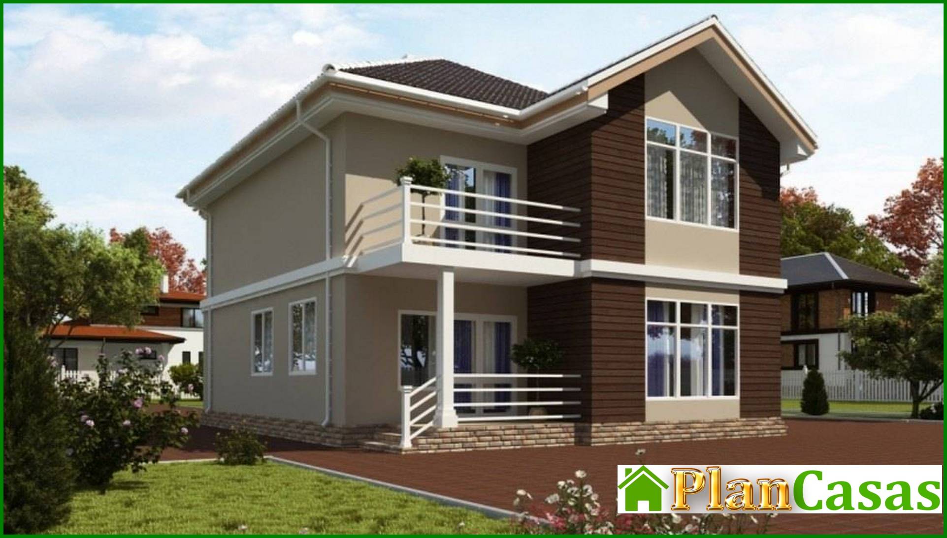 Galería de visualizaciones - Elegante e inusual mansión de dos plantas