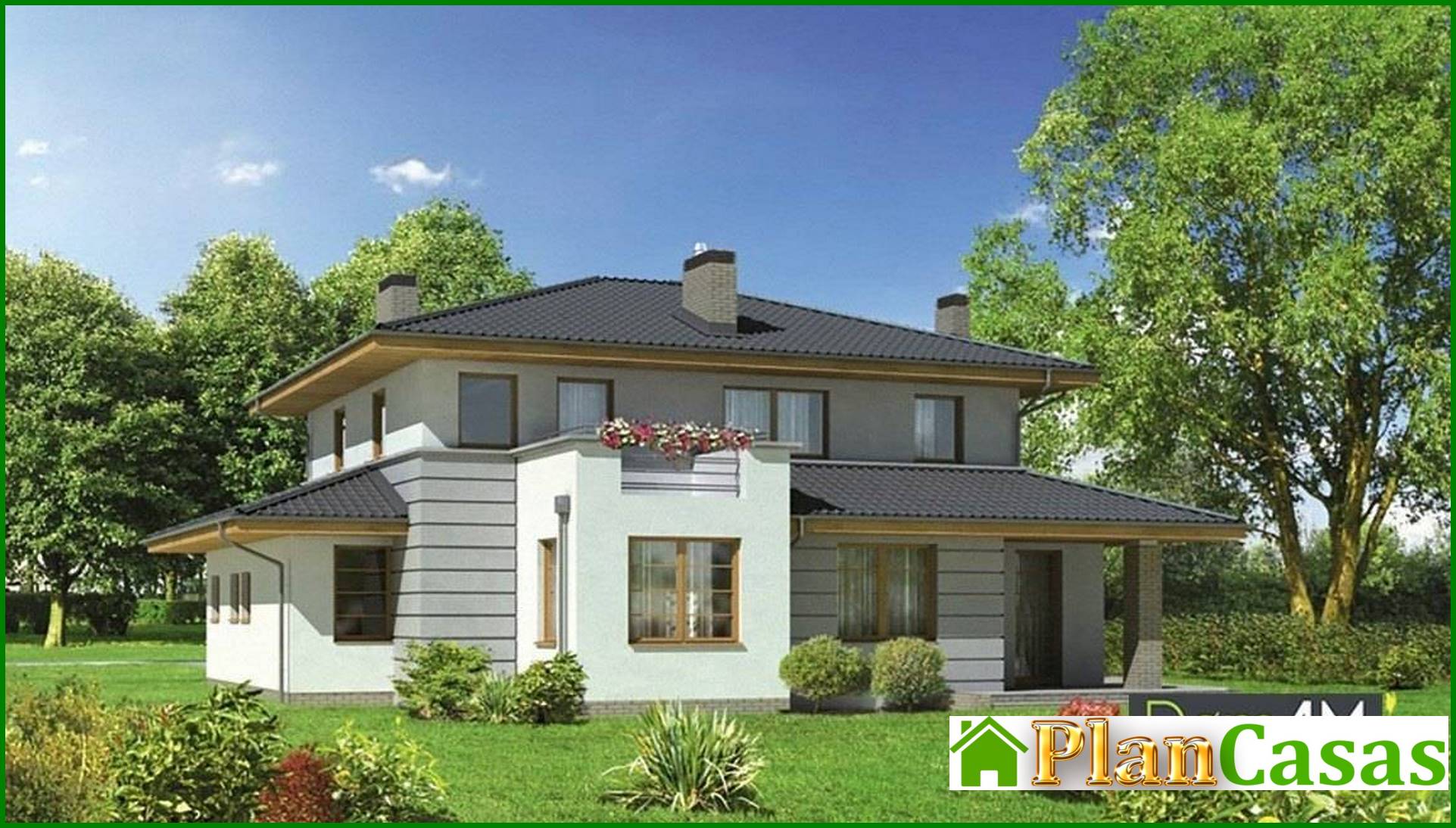 Interesting cottage with a garage for 2 cars