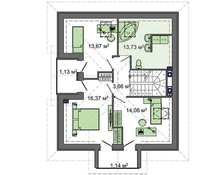 Galería de visualizaciones - Proyecto de casa de campo clásica