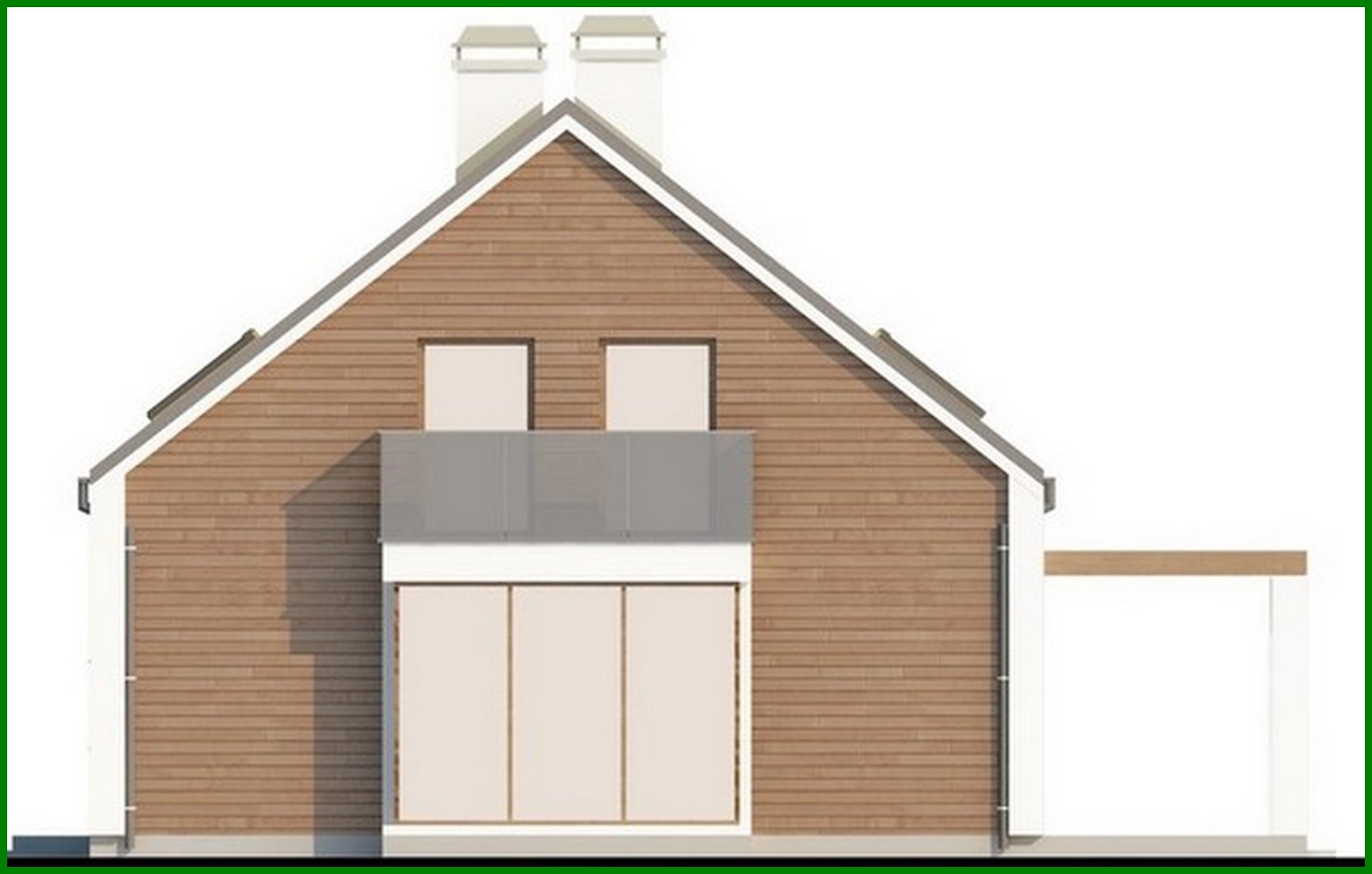 Galería de visualizaciones - Proyecto de una casa cómoda con garaje