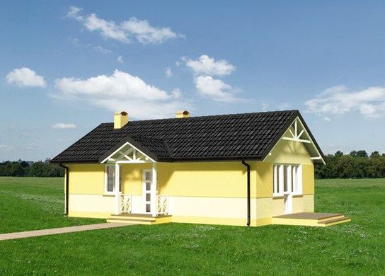 Galería de visualizaciones - Casa pequeña con un amplio salón