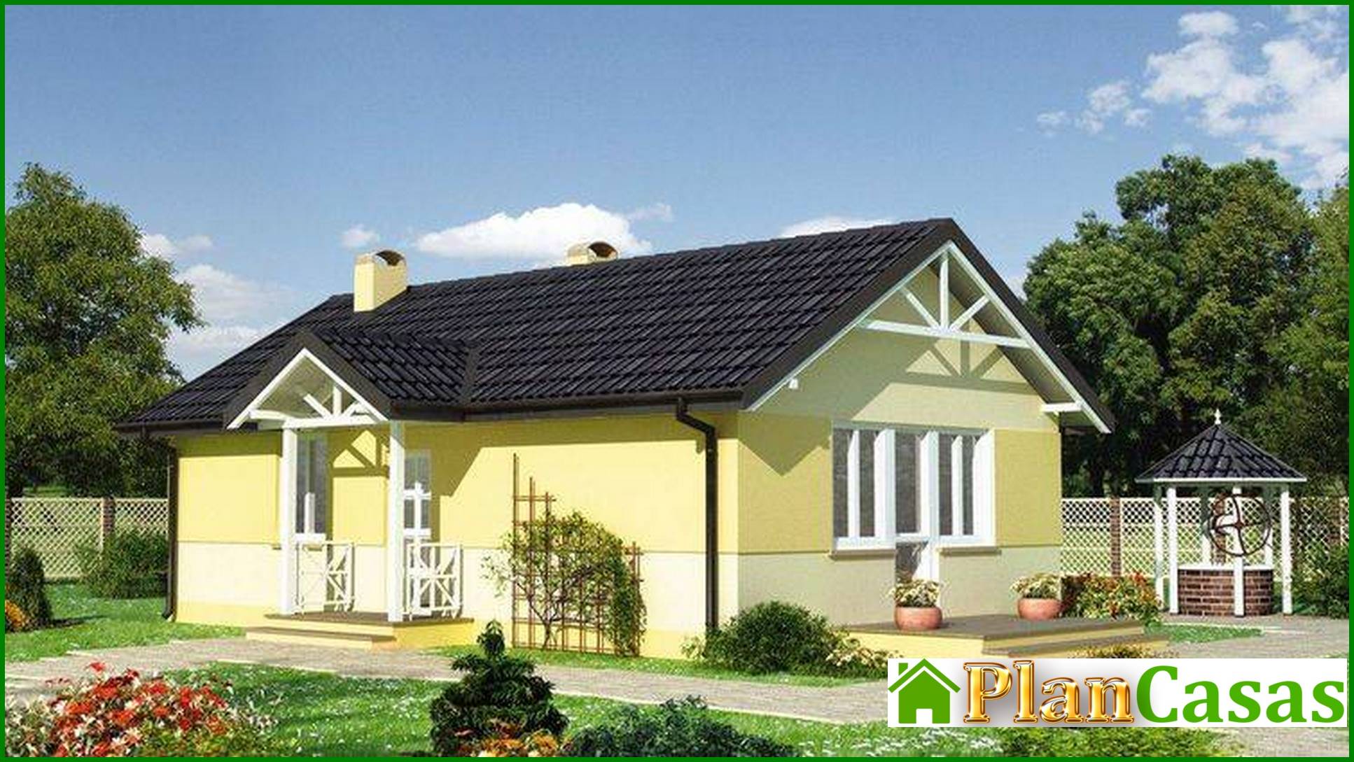 Galería de visualizaciones - Casa pequeña con un amplio salón