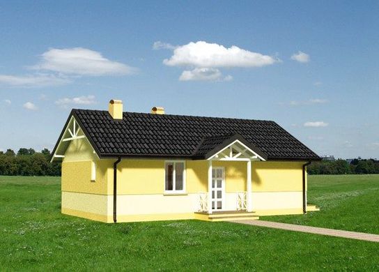 Galería de visualizaciones - Casa pequeña con un amplio salón