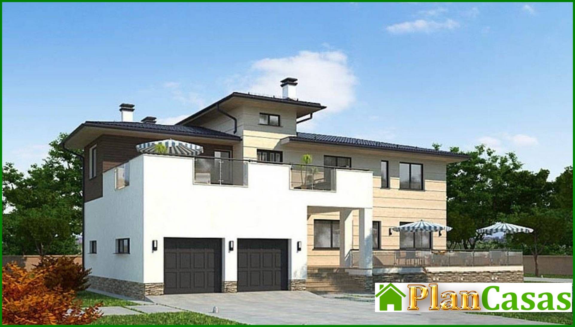 Galería de visualizaciones - Proyecto arquitectónico de casa de vacaciones moderna de dos plantas