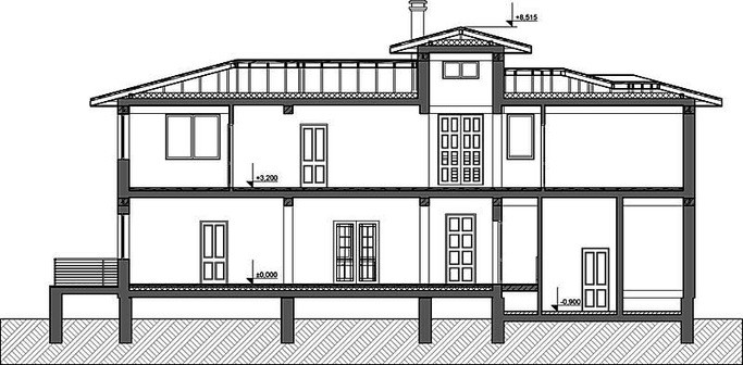 Galería de visualizaciones - Proyecto arquitectónico de casa de vacaciones moderna de dos plantas