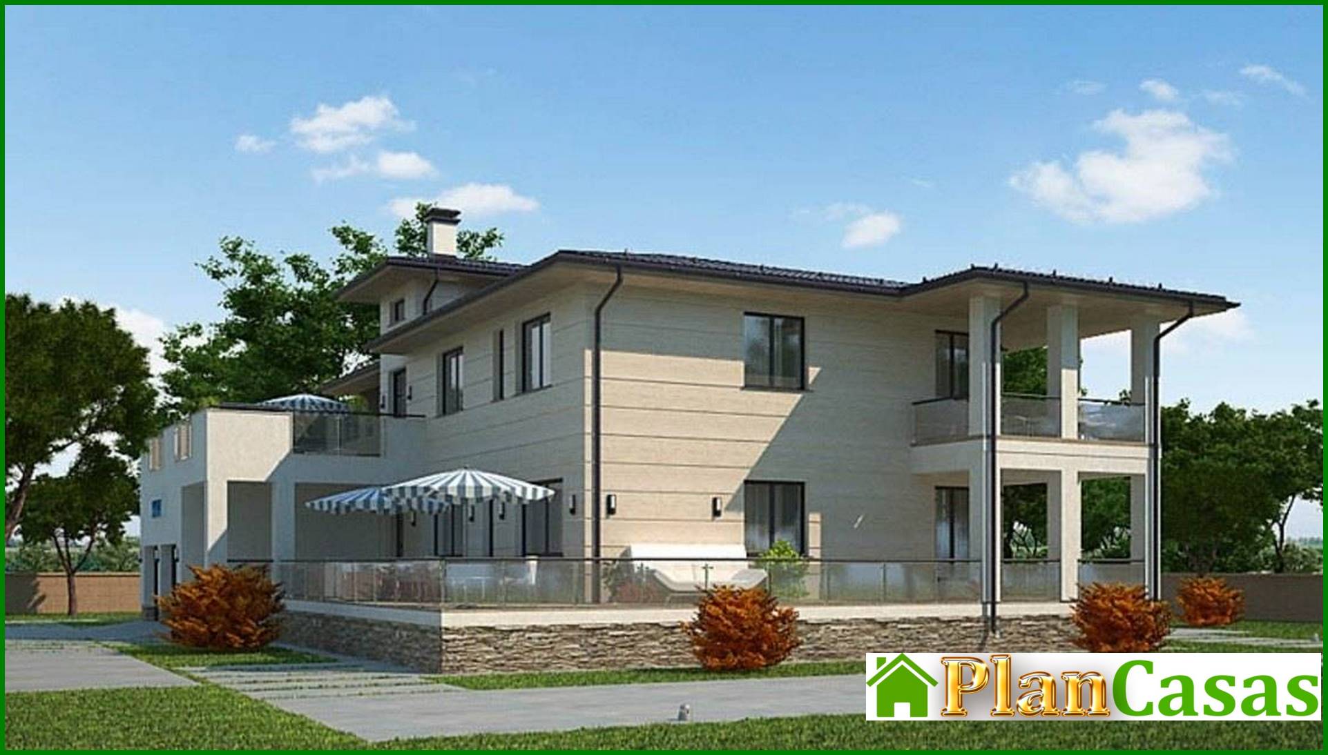 Galería de visualizaciones - Proyecto arquitectónico de casa de vacaciones moderna de dos plantas