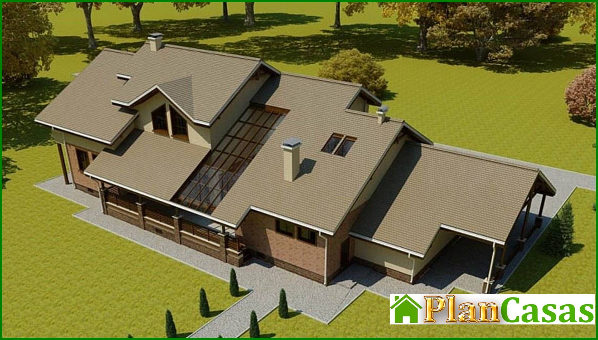 Galería de visualizaciones - Proyecto arquitectónico de una enorme casa de campo