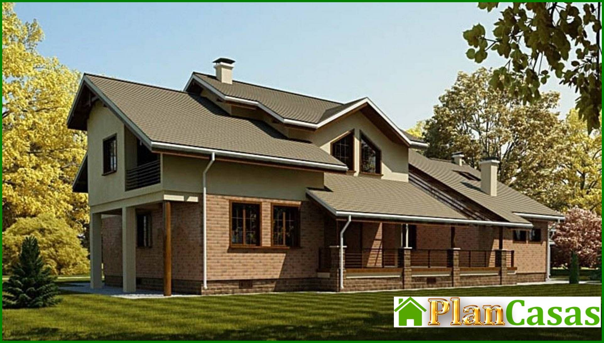 Galería de visualizaciones - Proyecto arquitectónico de una enorme casa de campo