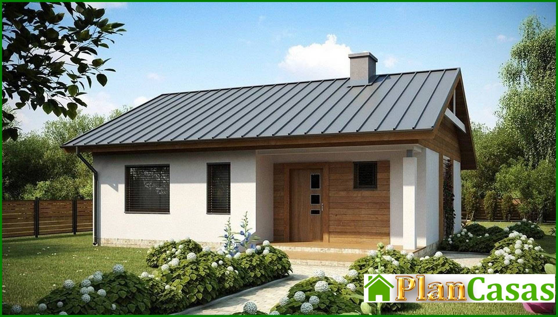 Galería de visualizaciones - Proyecto de una pequeña casa de campo de una planta