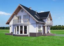 Galería de visualizaciones - Proyecto arquitectónico de casa de campo con sala de estar con mirador