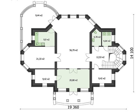 Galería de visualizaciones - Proyecto de una mansión de cuatro plantas