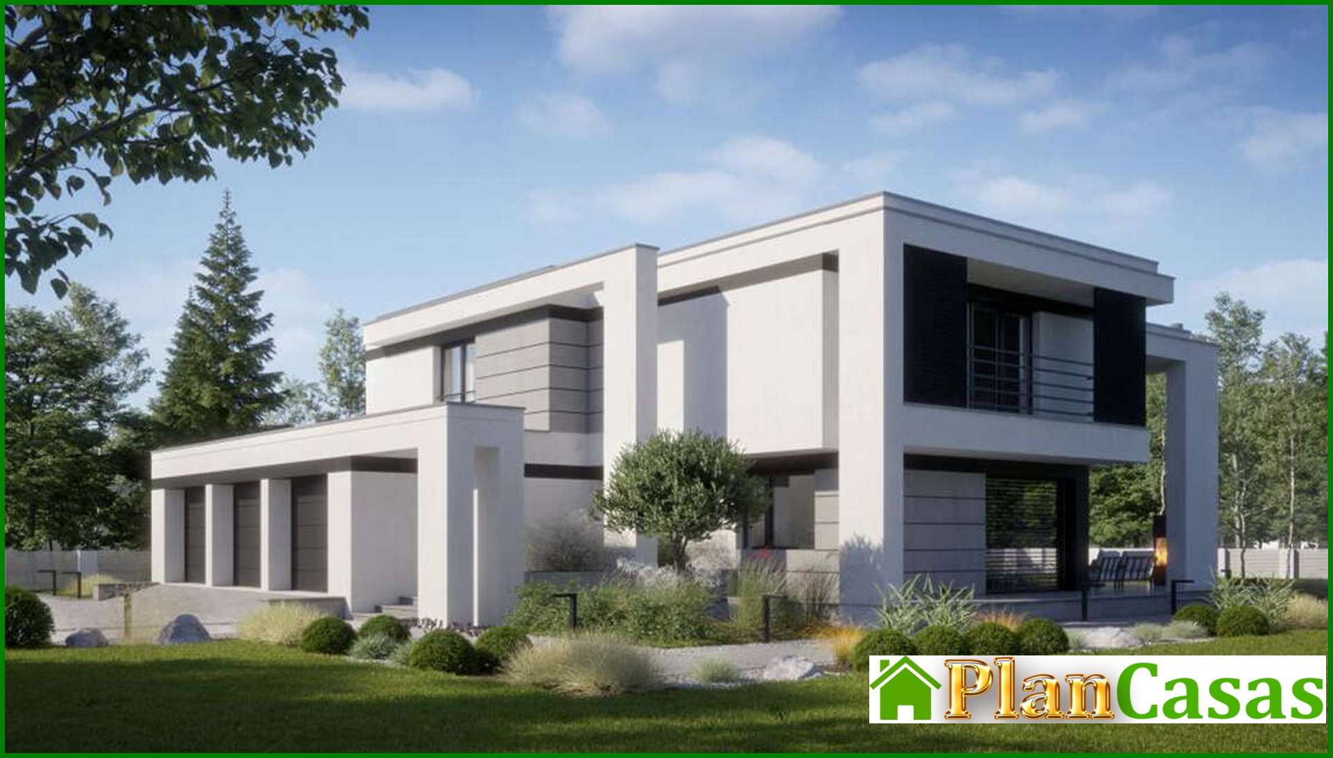 Galería de visualizaciones - Diseño de una casa moderna y elegante