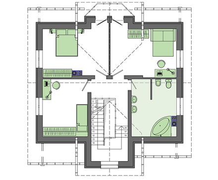 Galería de visualizaciones - Proyecto de una acogedora casa 11 x 11