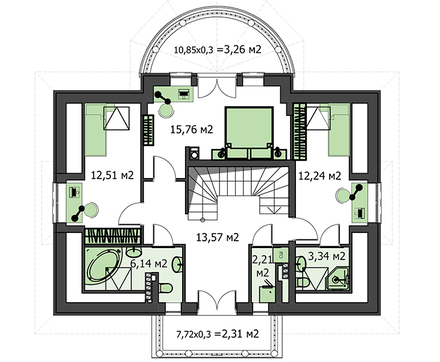 Galería de visualizaciones - Imponente edificio residencial de dos plantas