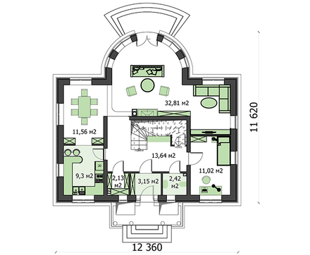 Galería de visualizaciones - Imponente edificio residencial de dos plantas