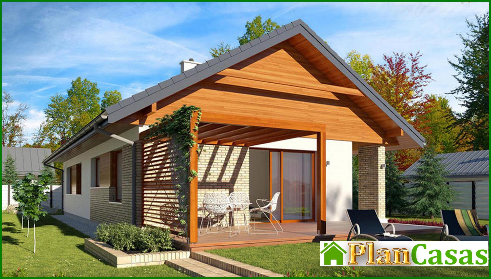 Design of a one-storey 3-bedroom cottage for a narrow plot