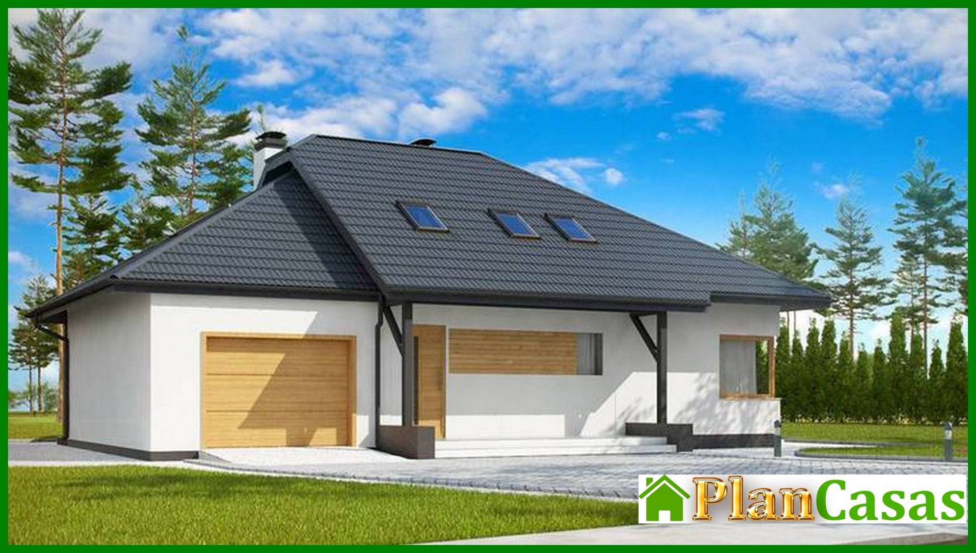 Proyecto de casa con ático y garaje