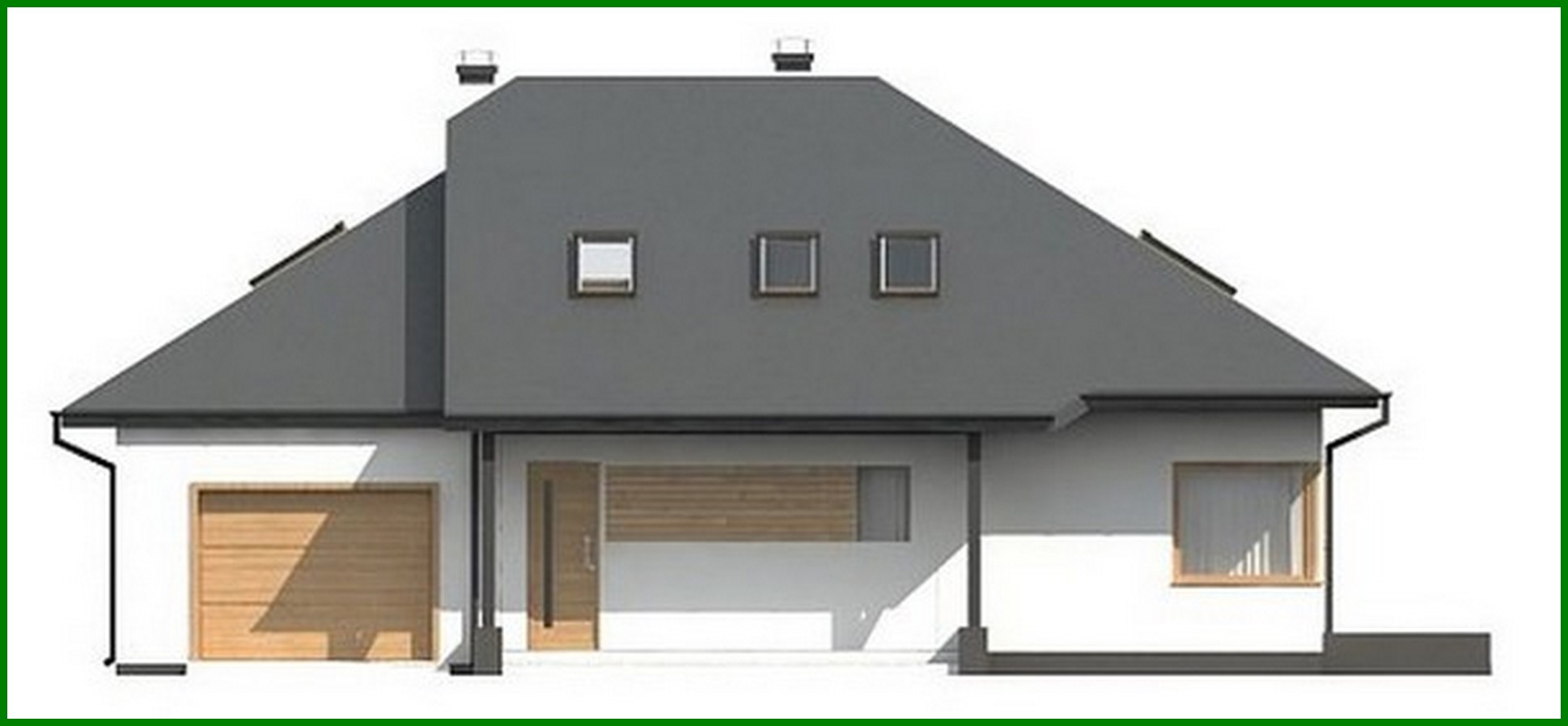 Galería de visualizaciones - Proyecto de casa con ático y garaje