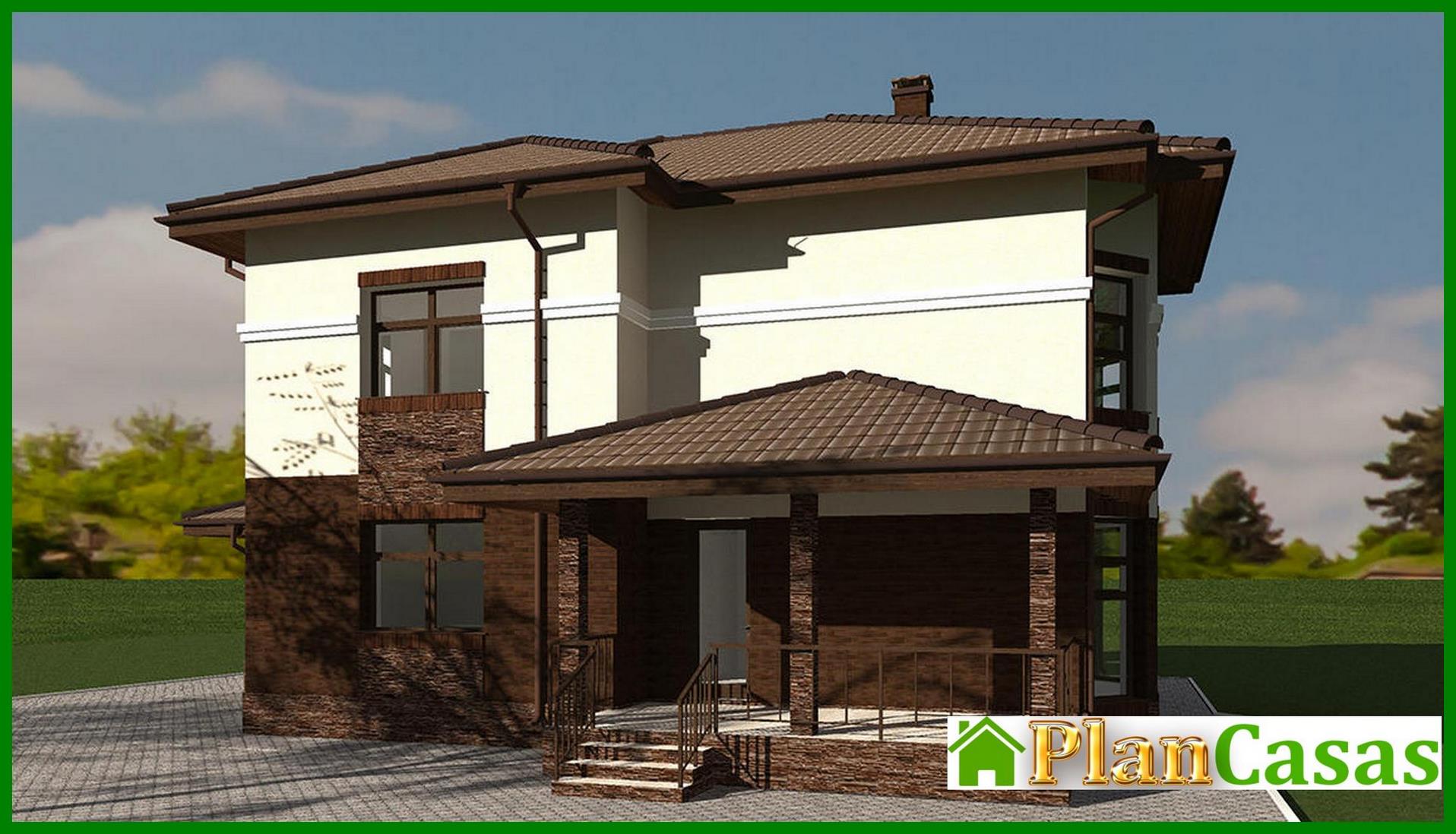 Galería de visualizaciones - Proyecto de casa original de dos plantas con miradores