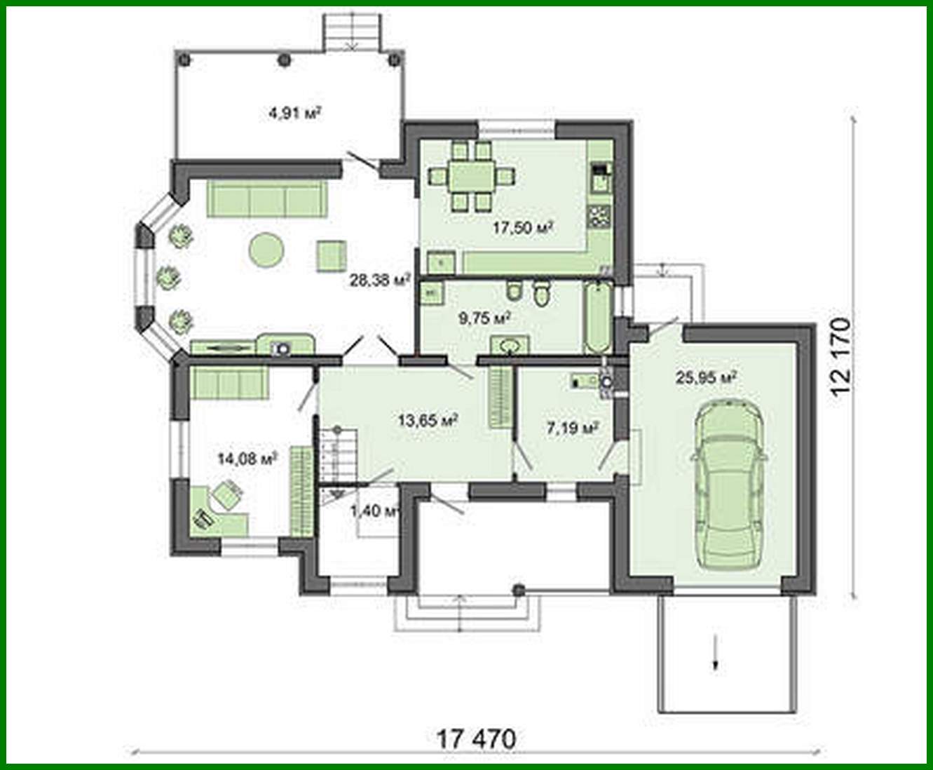 Galería de visualizaciones - Proyecto de casa original de dos plantas con miradores