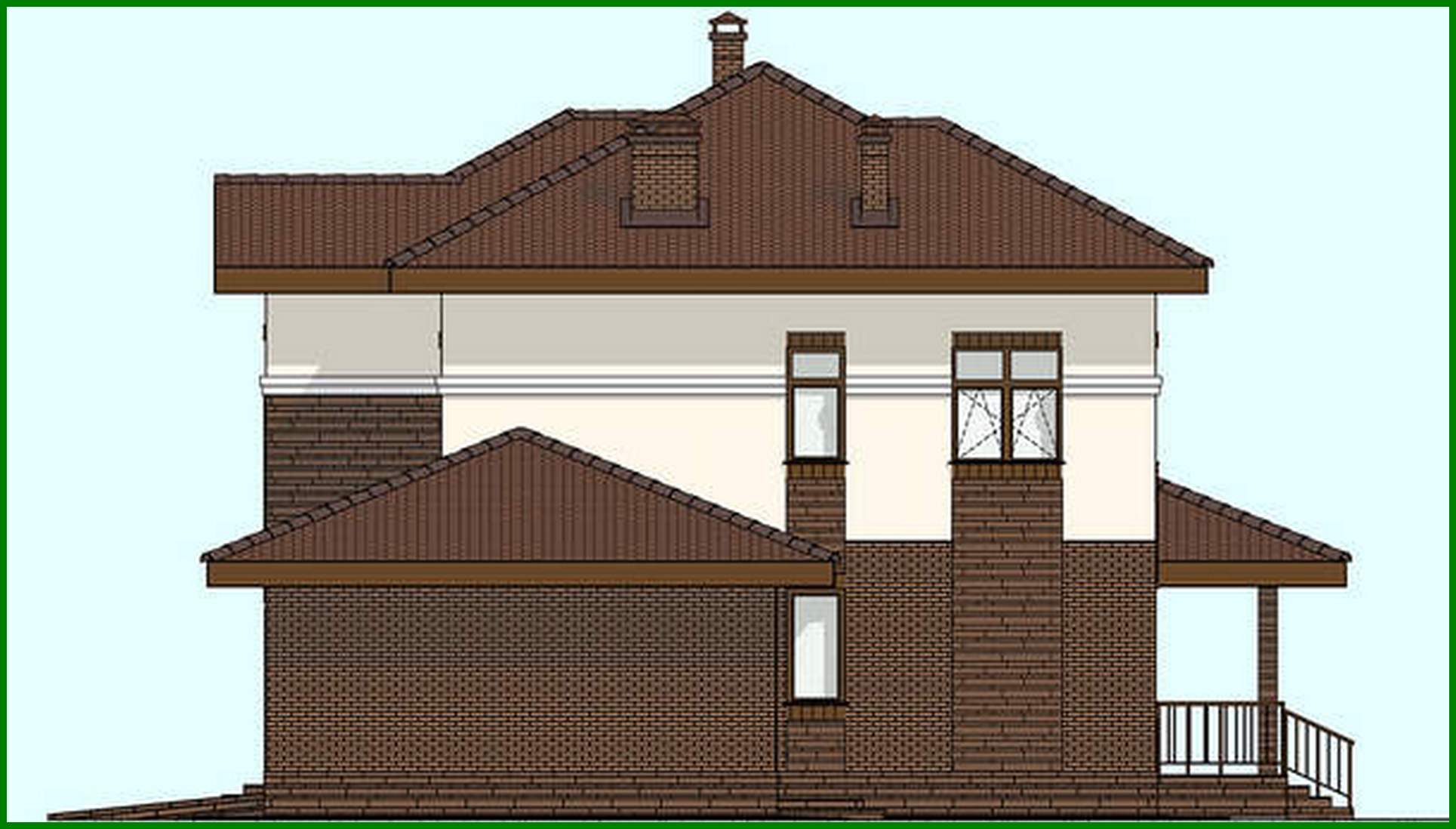 Galería de visualizaciones - Proyecto de casa original de dos plantas con miradores