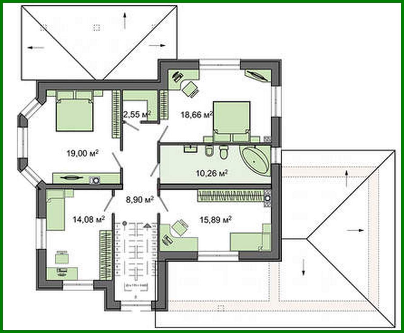 Galería de visualizaciones - Proyecto de casa original de dos plantas con miradores
