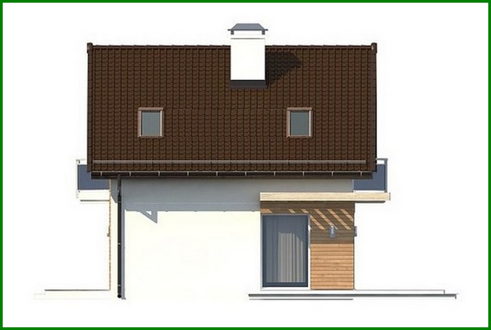 Galería de visualizaciones - Proyecto de una pequeña casa de campo con ático